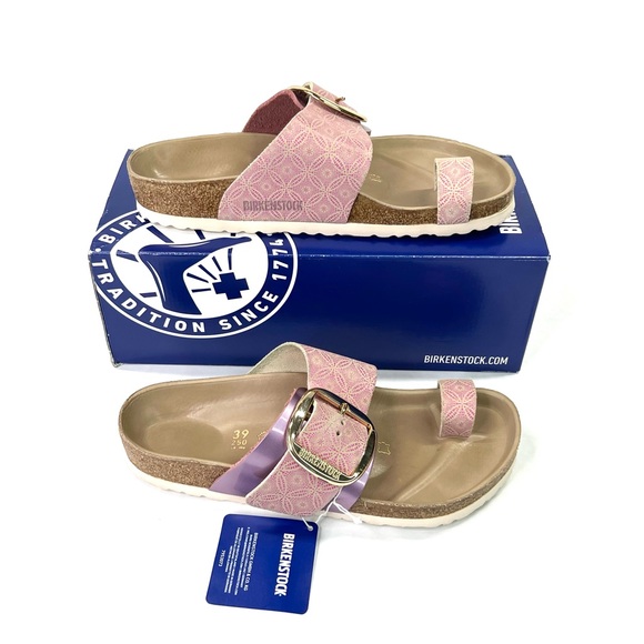**SOLD**  RARE Birkenstock Miramar Big Buckle Rose Pink 39 Regular Women 8 Men 6 - Picture 2 of 16